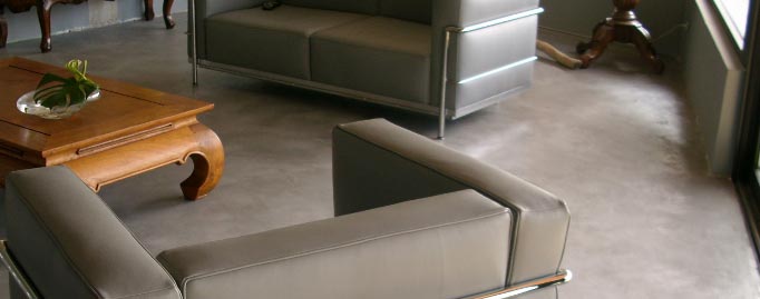 béton ciré salon