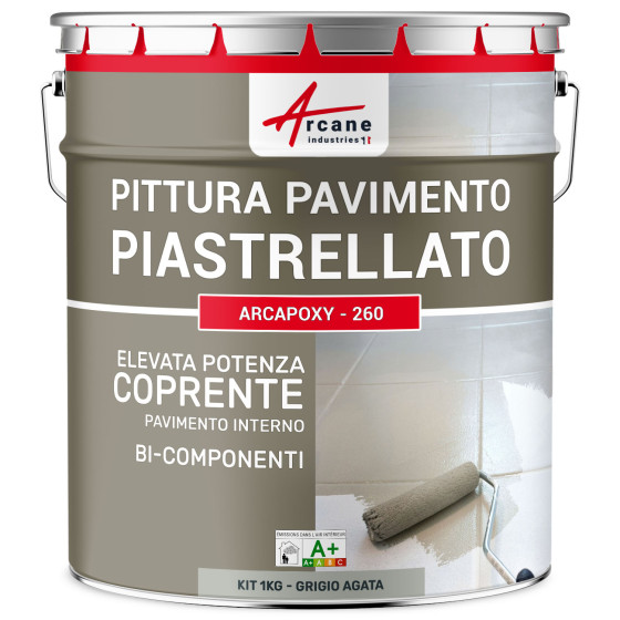 Vernice Pavimenti Piastrellati -Arcapoxy Pavimento Piastrellato 1 kg  RAL 7038 - Grigio Agata