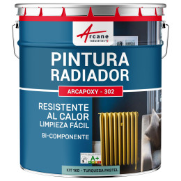 Pintura para radiadores / calefacción ARCAPOXY RADIADORES RAL 6034 Turquesa Pastel 1 kg (hasta 5 m² en 2 capas)