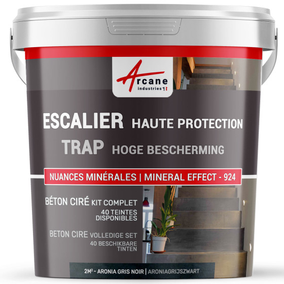Beton cire Trap - Complete Kit Aroniagrijszwart - 2 m² (in 2 lagen)