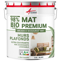 ARCADÉCO BIOSOURCÉ MATE - Blanc - 2.5 L