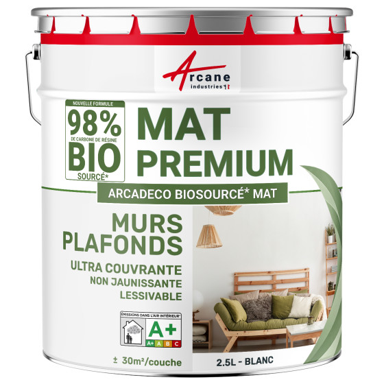 ARCADÉCO BIOSOURCÉ MATE - Blanc - 2.5 L