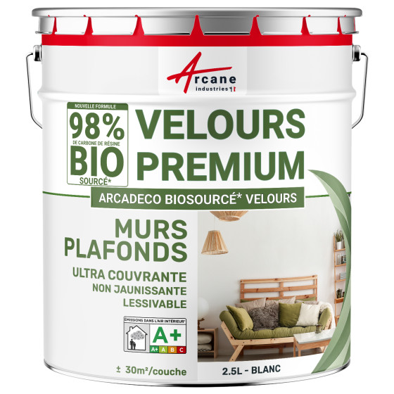 ARCADÉCO BIOSOURCÉ VELOURS - Blanc - 2.5 L