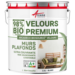 ARCADÉCO BIOSOURCÉ VELOURS BLANC - Blanc - 2.5 L