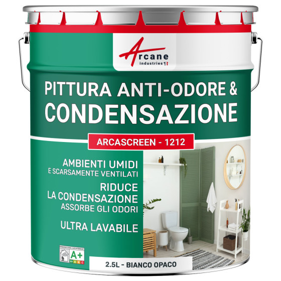 Pittura anticondensa e antimuffa pareti umide ARCASCREEN - 1212 Bianco - 2.5 L