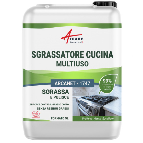 Detergente sgrassante cucina naturale : ARCANET 1747 | certificato ECOCERT - 5 L