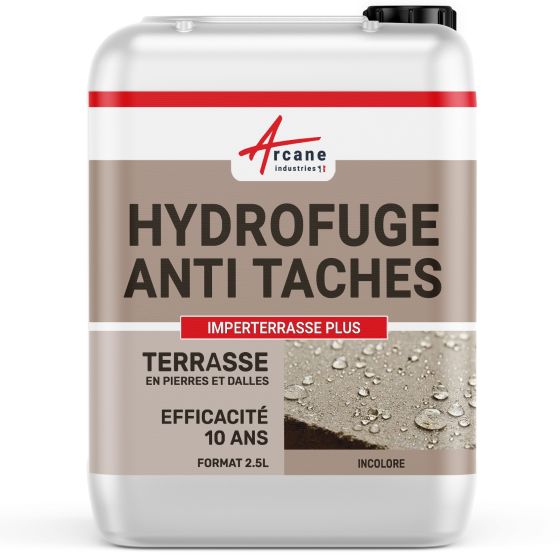Hydrofuge oléofuge terrasse - Imperméabilisant solvanté effet longue durée : IMPERTERRASSE PLUS 2.5 L