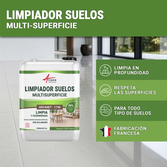 Limpiador de suelos profesional y natural para todo tipo de suelos : Arcanet - 1746 - Certificado ECOCERT