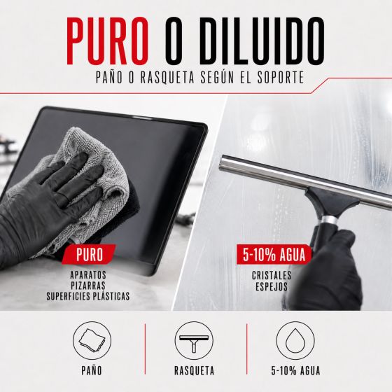 Limpiador pizarra velleda plastico blanco pvc - LIMPIADOR SIN ALCOHOL