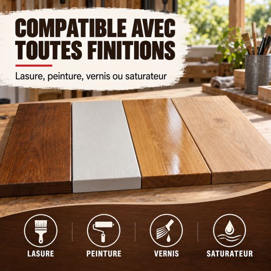 Traitement bois pour charpente et poutre, produit pour insecte xylophage : ARCAPROTECT BOIS NF