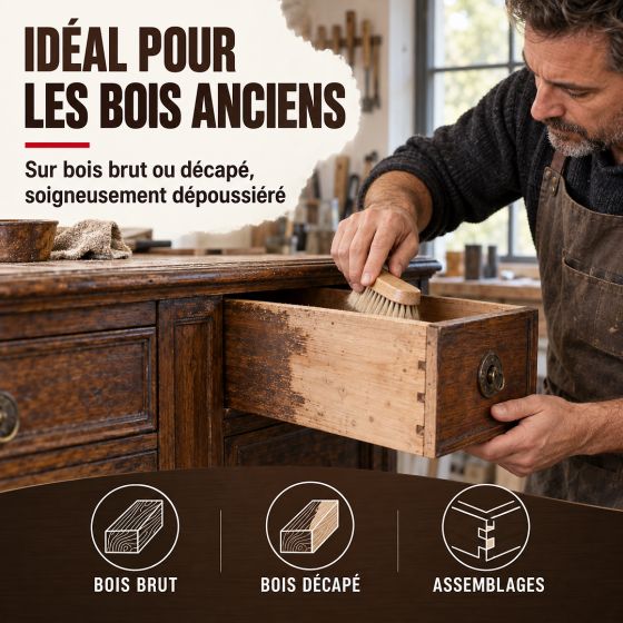 Traitement meuble en bois - Protection insecte du bois et vermoulu : ARCAPROTECT BOIS NF