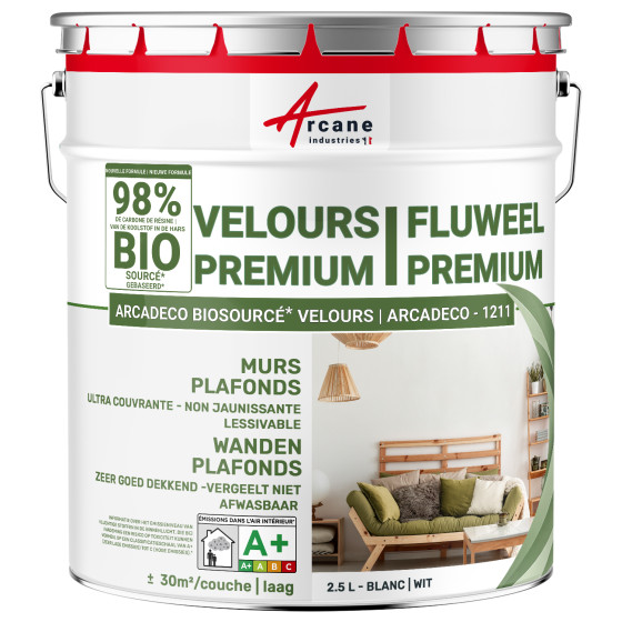 ARCADÉCO BIOSOURCÉ VELOURS - Blanc - 2.5 L