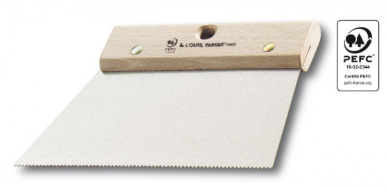 COUTEAU CRANTÉ 4 X 2.5mm - Couteau cranté application résine epoxy arcaclear autolissant 4x2,5 mm outil parfait