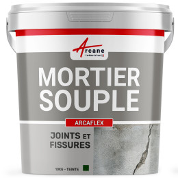 Mortier joint souple pour traitement de fissure : ARCAFLEX-10Kg-Vert-fonce-Couleur / Aspect