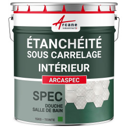 SPEC étanchéité des carrelages de douche et salle de bain : ARCASPEC-15Kg-Vert-Couleur / Aspect