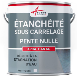 Résine d'étanchéité sous carrelage et dalles de terrasse sur plots: ARCATHAN SC-4Kg-Gris-Couleur / Aspect