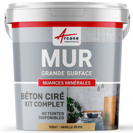 KIT BTON CIR MURS GRANDE SURFACE - B‚ton cir‚ sp‚cial murs-Kit120m2-Vanille-Beige-Aspect / Couleur