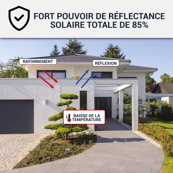 Peinture façade réfléchissante, anti-chaleur : ARCAREFLECT FAÇADE