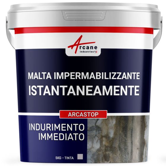 Mortero anti-infiltrazione d'acqua a presa ultra rapida per colmatazione: ARCASTOP 5 kg