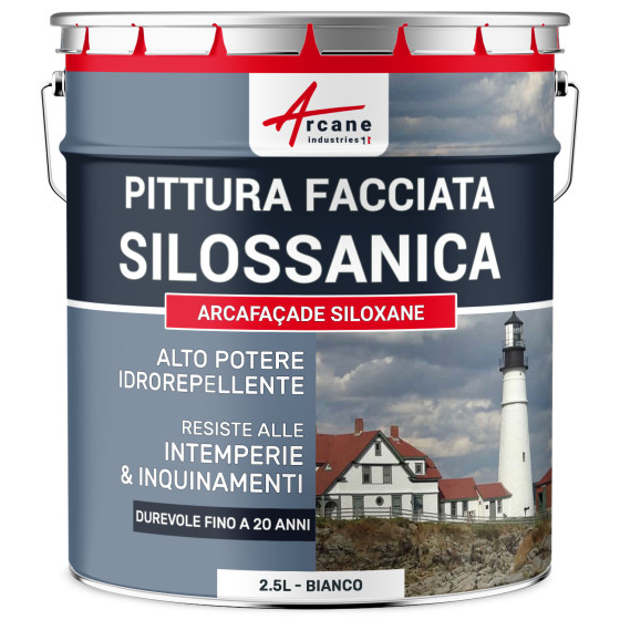 Pittura Esterna Silossanica - ARCAFAÇADE SILOXANE 2.5 L (+ o - 15 m² in 1 strato) Bianco