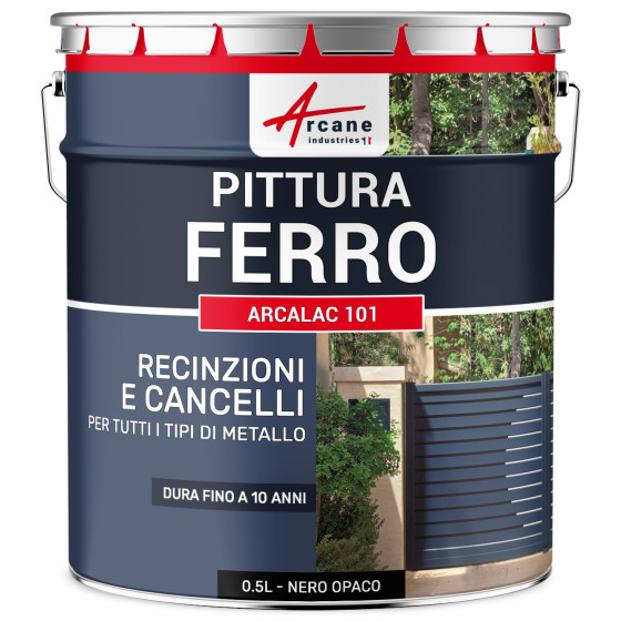 Vernice Metallo - ARCALAC 101 0.5 L Nero Opaco - RAL 9005
