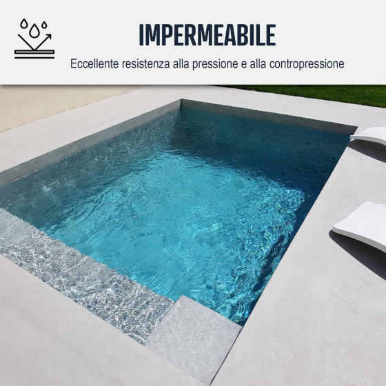 Intonaco impermeabilizzante per piscina in calcestruzzo immerso: ARCACIM POOL 5 kg Bianco