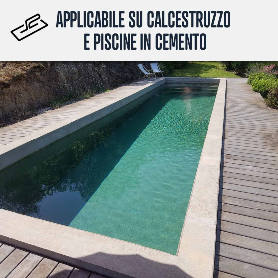 Intonaco impermeabilizzante per piscina in calcestruzzo immerso: ARCACIM POOL 5 kg Bianco