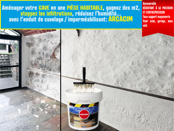 arcacim enduit cuvelage cave