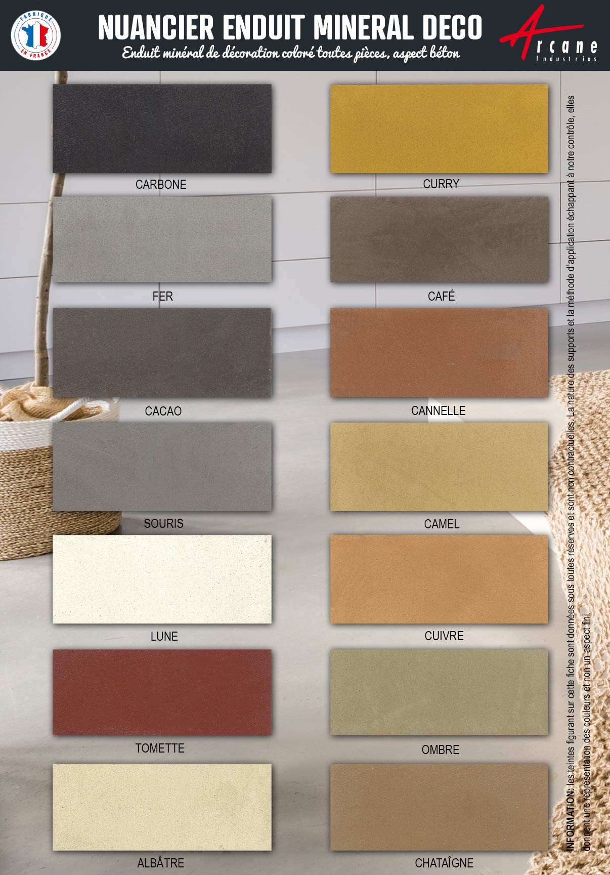 ENDUIT MINERAL DECORATIF COLORE ASPECT BETON - enduit de décoration murale et sol ENDUIT MINERAL DECORATIF COLORE ASPECT BETON - enduit de décoration murale et sol
